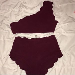BURGUNDY SWIMSUIT